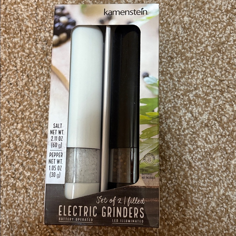Kamenstein Electric Salt and Pepper Grinders Set